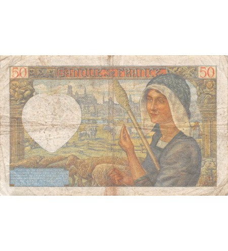 FRANCE, JACQUES COEUR - 50 FRANCS 24/04/1941 - SÉRIE F.74 - TB