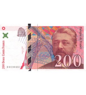 FRANCE, GUSTAVE EIFFEL - 200 FRANCS 1996 - Série D.019048151 - TTB 2