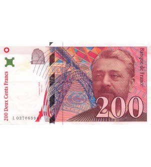 FRANCE, GUSTAVE EIFFEL - 200 FRANCS 1996 - Série L.037069961 - PTTB 2