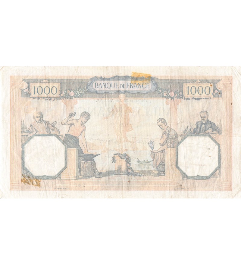 FRANCE, CÉRÈS ET MERCURE - 1000 FRANCS 20/06/1940 - PTTB