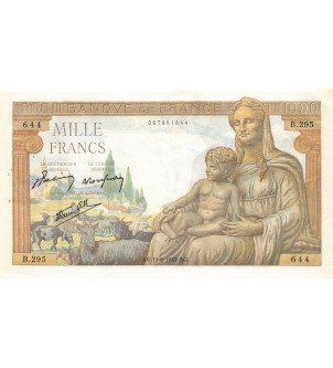 FRANCE, DEMETER - 1000 FRANCS 11/06/1942 - TTB+ 2