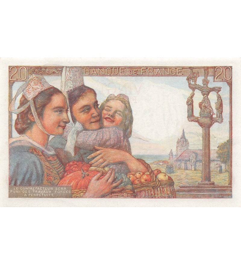 FRANCE, PÊCHEUR - 20 FRANCS 09/01/1947 - SÉRIE F.155 - SUP