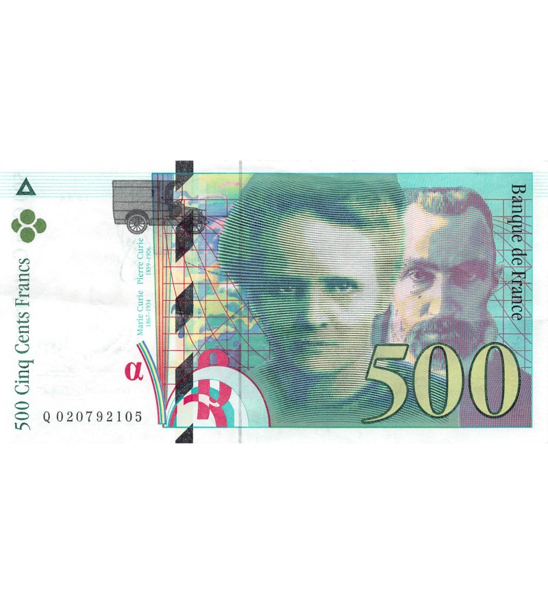 FRANCE, PIERRE ET MARIE CURIE - 500 FRANCS 1994 - TTB+