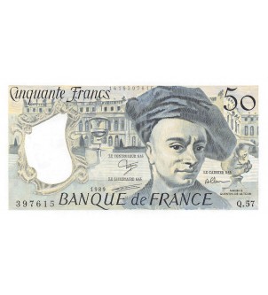 FRANCE, QUENTIN DE LA TOUR - 50 FRANCS 1989 - SERIE Q.57 - NEUF 2