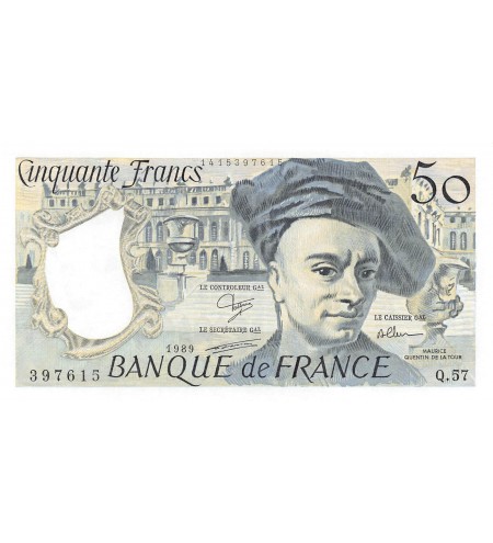 FRANCE, QUENTIN DE LA TOUR - 50 FRANCS 1989 - SERIE Q.57 - NEUF