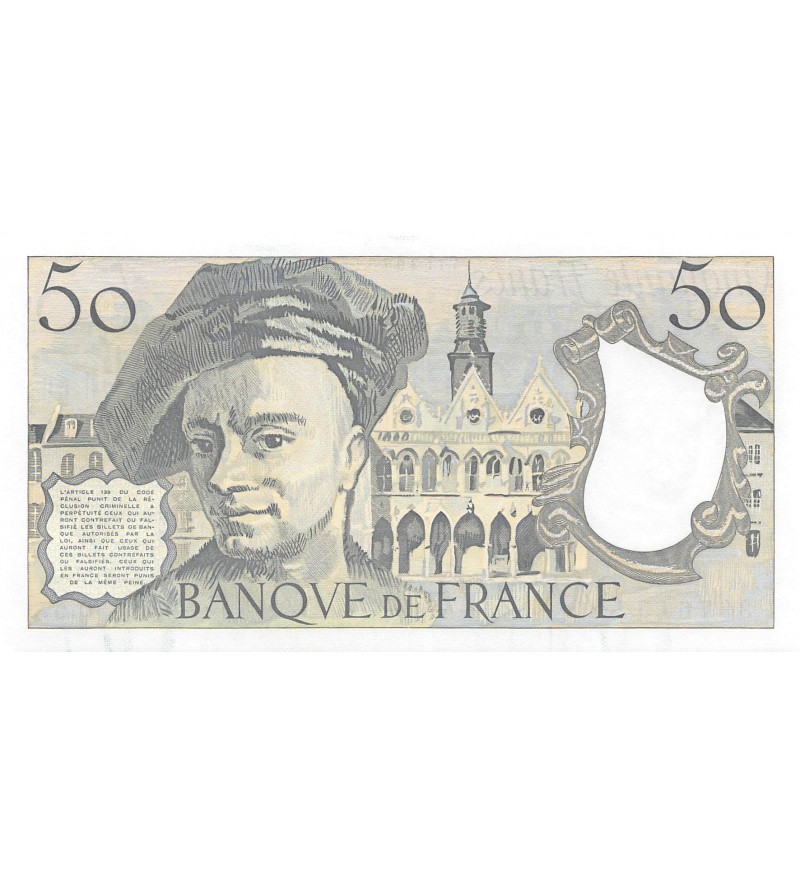 FRANCE, QUENTIN DE LA TOUR - 50 FRANCS 1989 - SERIE Q.57 - NEUF