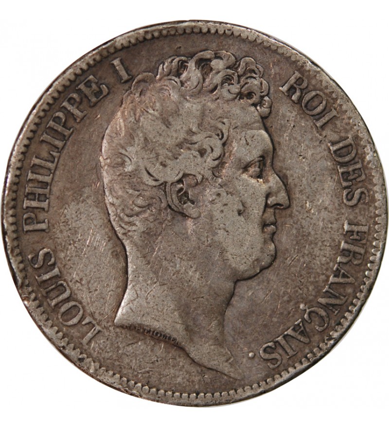 LOUIS PHILIPPE﻿ - 5 FRANCS 1831 K BORDEAUX "Type Tiolier, Tr Creux"