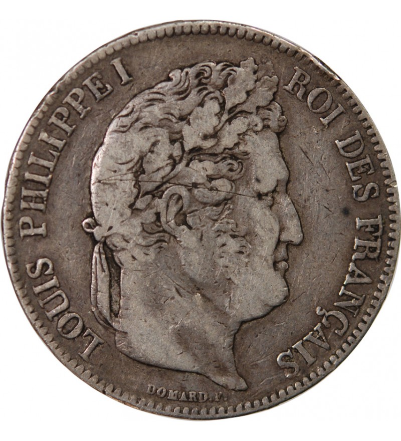 LOUIS PHILIPPE﻿ - 5 FRANCS ARGENT 1834 T NANTES