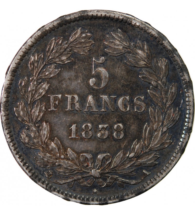 LOUIS PHILIPPE﻿ - 5 FRANCS ARGENT 1838 A PARIS
