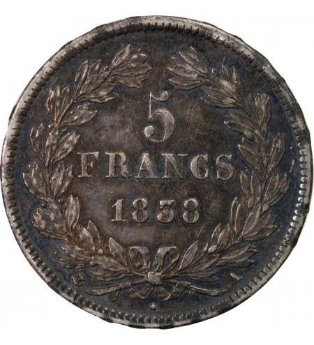 LOUIS PHILIPPE﻿ - 5 FRANCS ARGENT 1838 A PARIS