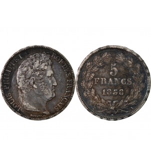 LOUIS PHILIPPE﻿ - 5 FRANCS ARGENT 1838 A PARIS 2