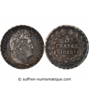 LOUIS PHILIPPE﻿ - 5 FRANCS ARGENT 1838 A PARIS