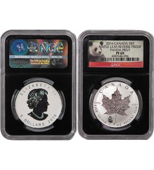 CANADA, MAPLE LEAF - 5 DOLLARS ARGENT 2016 - NGC PF 69 - PANDA PRIVY 2