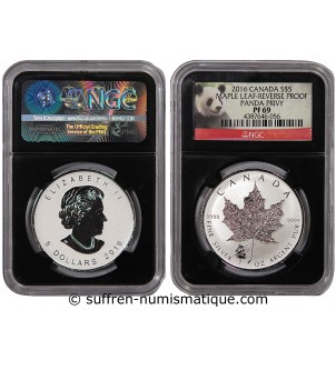 CANADA, MAPLE LEAF - 5 DOLLARS ARGENT 2016 - NGC PF 69 - PANDA PRIVY