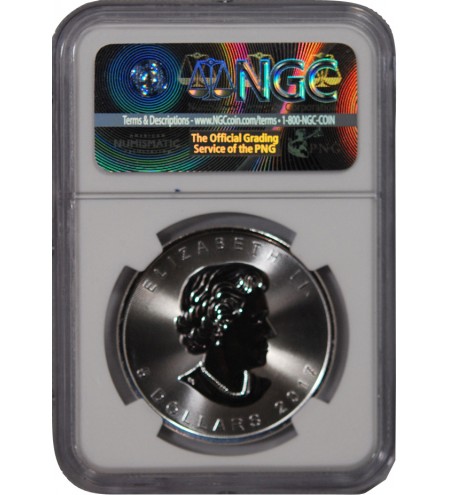 CANADA, MAPLE LEAF - 5 DOLLARS ARGENT 2017 - NGC MS 69 - FIRST DAY OF ISSUE