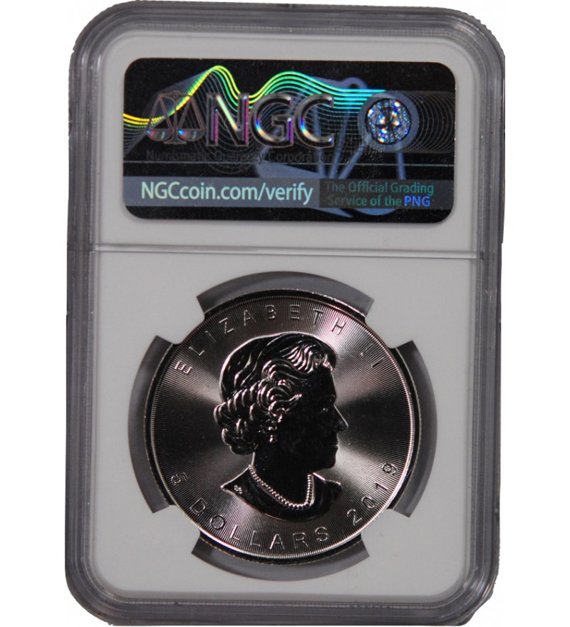 CANADA, MAPLE LEAF - 5 DOLLARS ARGENT 2019 - NGC MS 69 - FIRST RELEASES