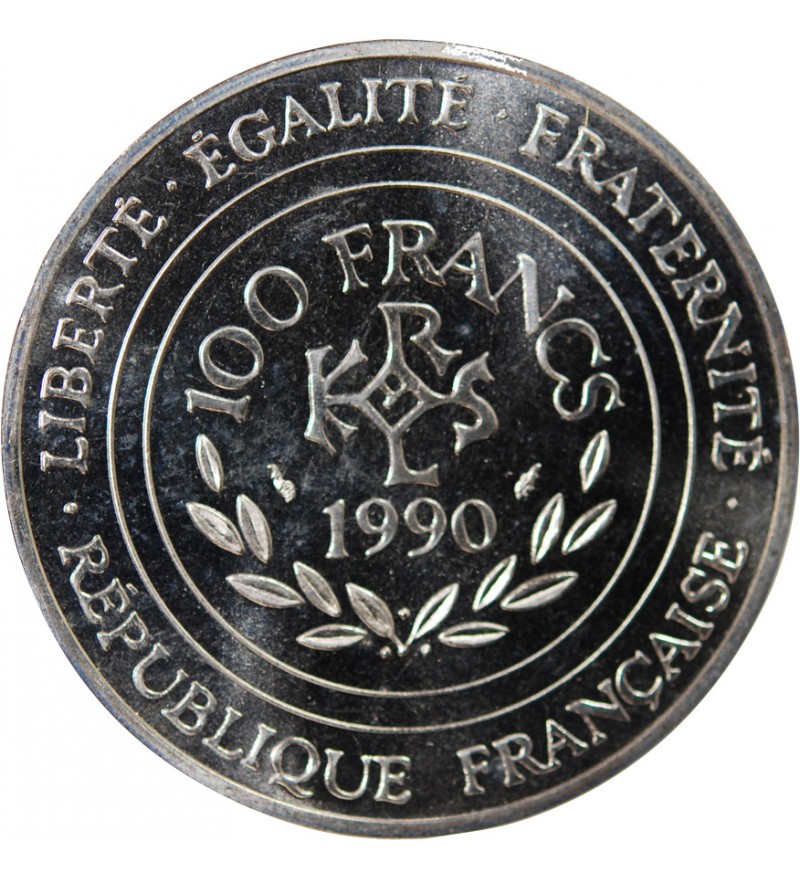 CHARLEMAGNE - ESSAI DE 100 FRANCS ARGENT 1990