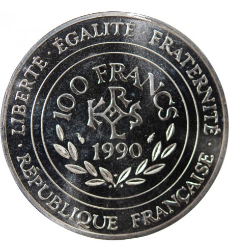 CHARLEMAGNE - ESSAI DE 100 FRANCS ARGENT 1990