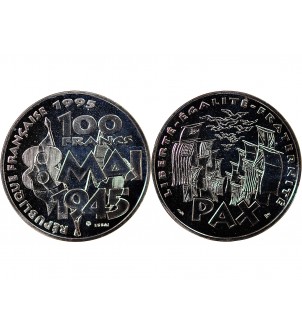 ARMISTICE DU 8 MAI 1945 - ESSAI DE 100 FRANCS ARGENT 1995 2
