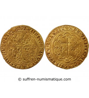 HENRI VI DE LANCASTRE - SALUT D'OR 1423-1436 PARIS