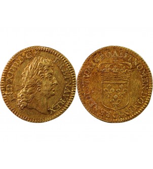 LOUIS XIV - 1/2 LOUIS D'OR A l'ECU 1690 A PARIS 2