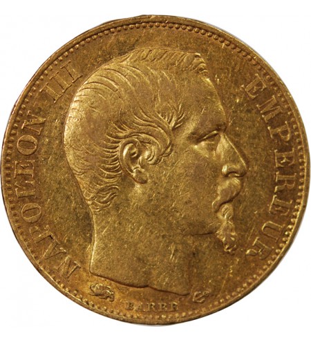 NAPOLEON III - 20 FRANCS OR 1855 D LYON "Grand D"