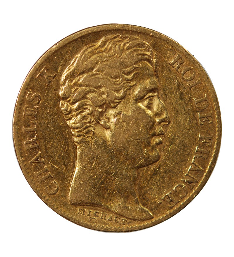 CHARLES X - 20 FRANCS OR 1827 W LILLE