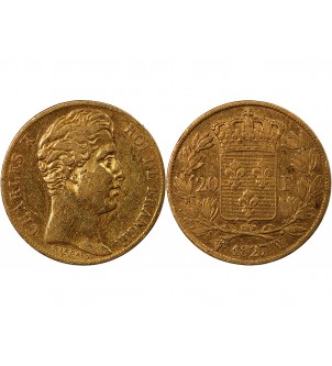 CHARLES X - 20 FRANCS OR 1827 W LILLE 2