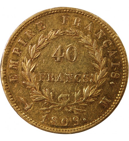 NAPOLEON Ier - 40 FRANCS OR 1809 A PARIS