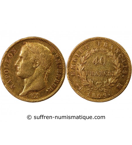 NAPOLEON Ier - 40 FRANCS OR 1809 A PARIS