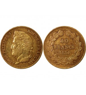 LOUIS PHILIPPE﻿ - 40 FRANCS OR 1834 L BAYONNE 2