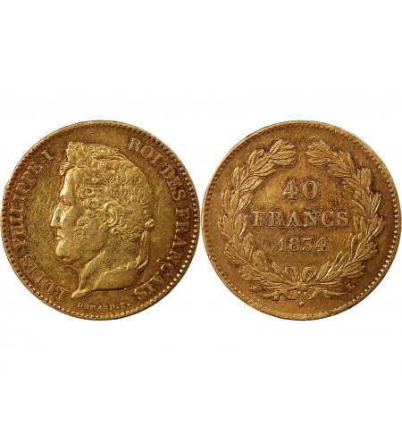 LOUIS PHILIPPE﻿ - 40 FRANCS OR 1834 L BAYONNE