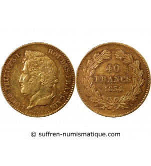 LOUIS PHILIPPE﻿ - 40 FRANCS OR 1834 L BAYONNE