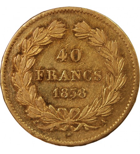 LOUIS PHILIPPE﻿ - 40 FRANCS OR 1837 A PARIS﻿