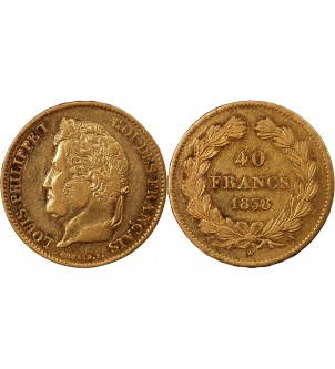 LOUIS PHILIPPE﻿ - 40 FRANCS OR 1837 A PARIS﻿ 2