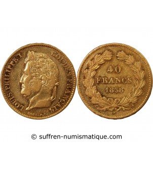 LOUIS PHILIPPE﻿ - 40 FRANCS OR 1837 A PARIS﻿