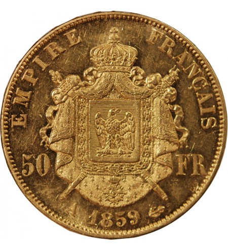 NAPOLEON III ﻿ - 50 FRANCS OR 1859 A PARIS﻿