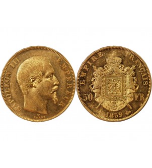 NAPOLEON III ﻿ - 50 FRANCS OR 1859 A PARIS﻿ 2