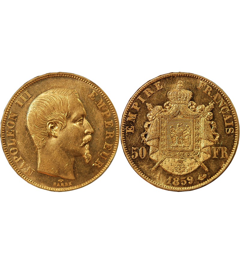 NAPOLEON III ﻿ - 50 FRANCS OR 1859 A PARIS﻿
