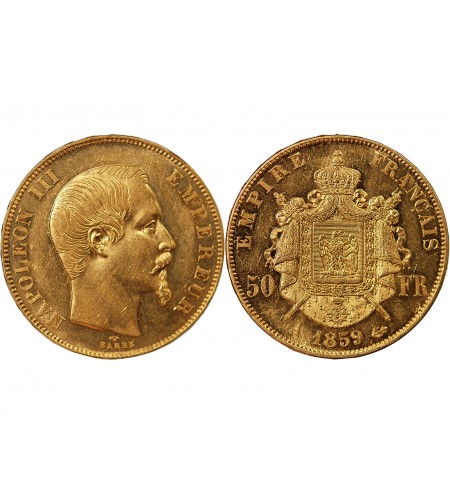 NAPOLEON III ﻿ - 50 FRANCS OR 1859 A PARIS﻿