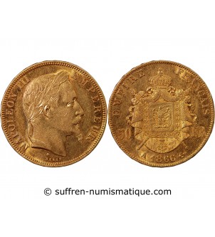 NAPOLEON III ﻿- 50 FRANCS OR 1866 A PARIS﻿﻿