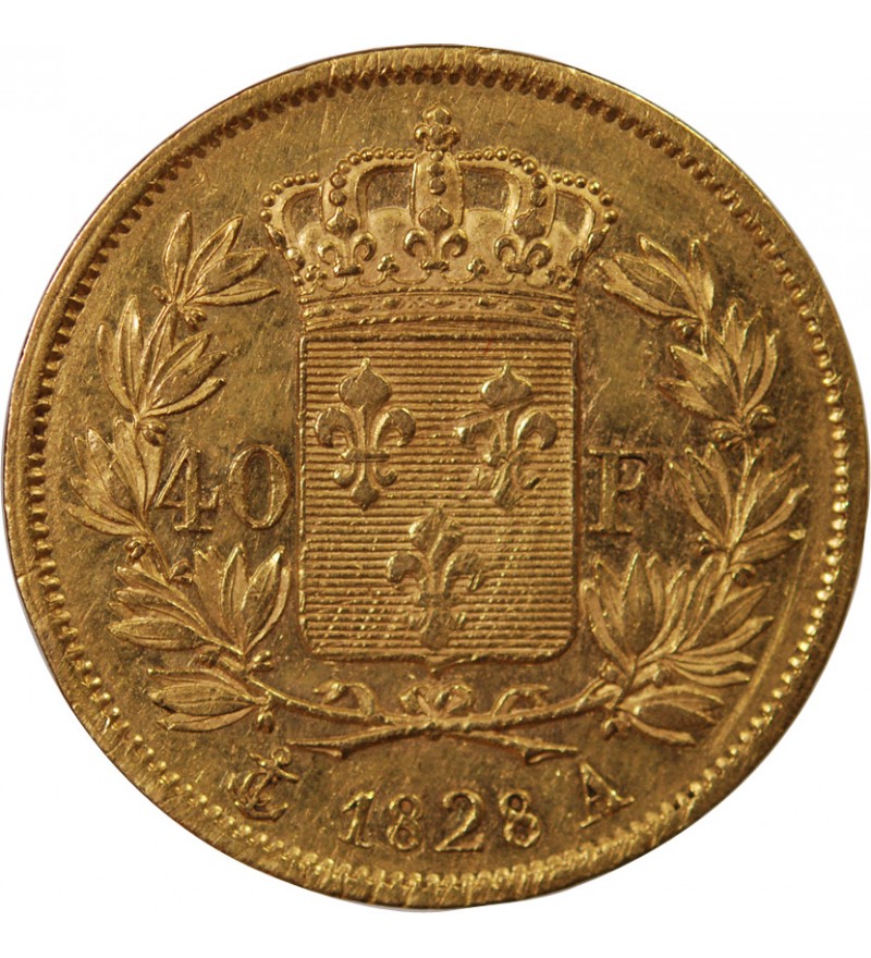 CHARLES X﻿ - 40 FRANCS OR 1828 A PARIS﻿