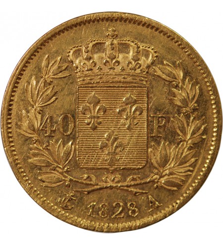 CHARLES X﻿ - 40 FRANCS OR 1828 A PARIS﻿