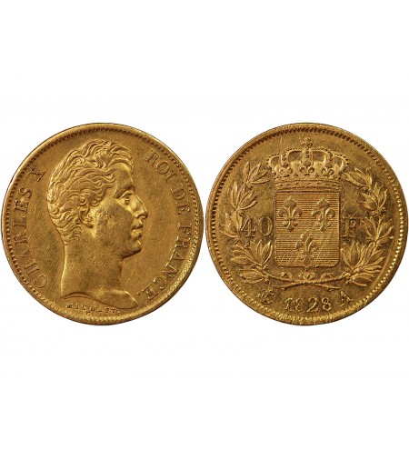 CHARLES X﻿ - 40 FRANCS OR 1828 A PARIS﻿