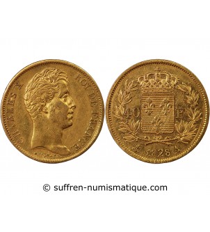 CHARLES X﻿ - 40 FRANCS OR 1828 A PARIS﻿