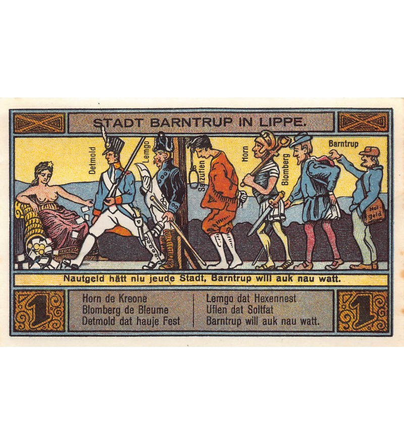 ALLEMAGNE, BARNTRUP IN LIPPE - 1 MARK 1921