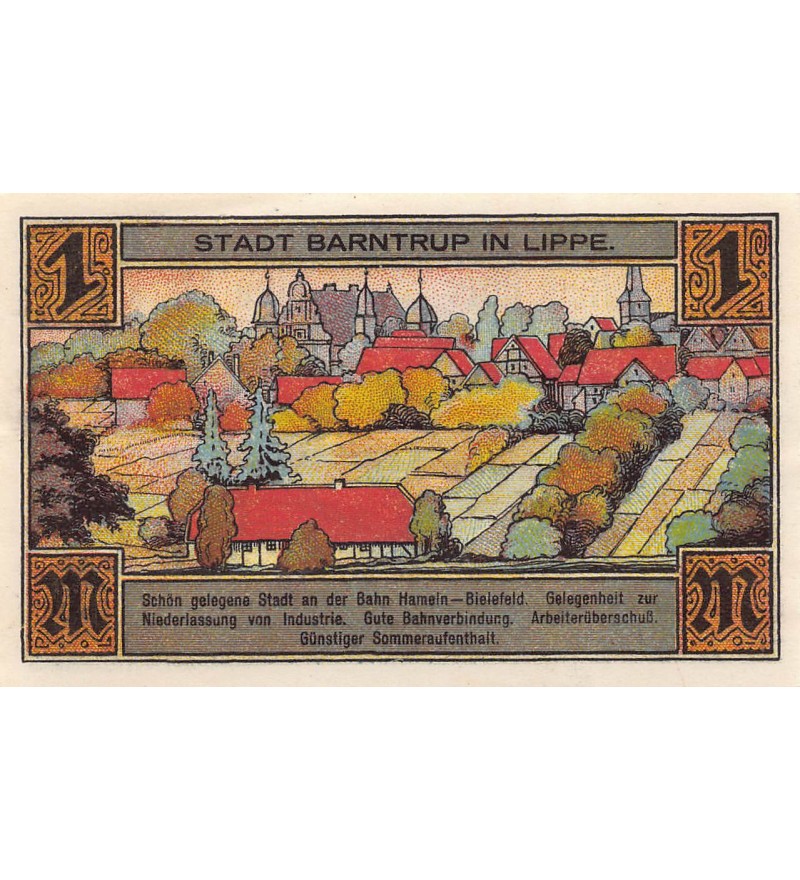 ALLEMAGNE, BARNTRUP IN LIPPE - 1 MARK 1921