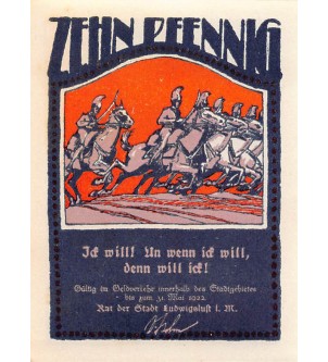 ALLEMAGNE, LUDWIGSLUST - 10 PFENNIG 1922 2