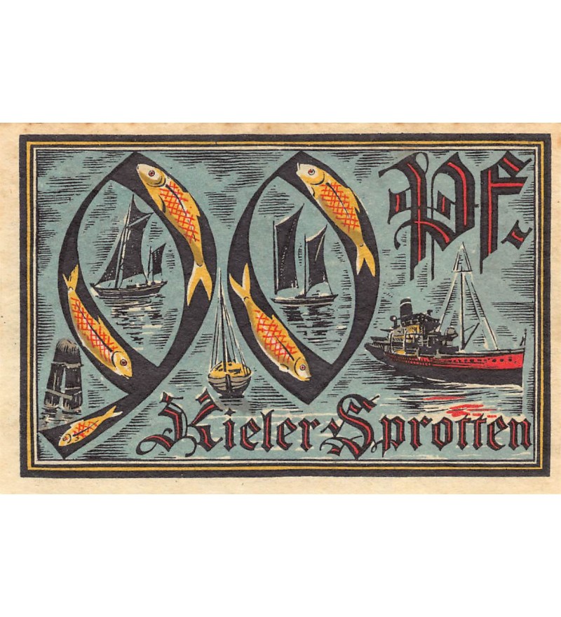 ALLEMAGNE, KIEL - 90 PFENNIG 1921