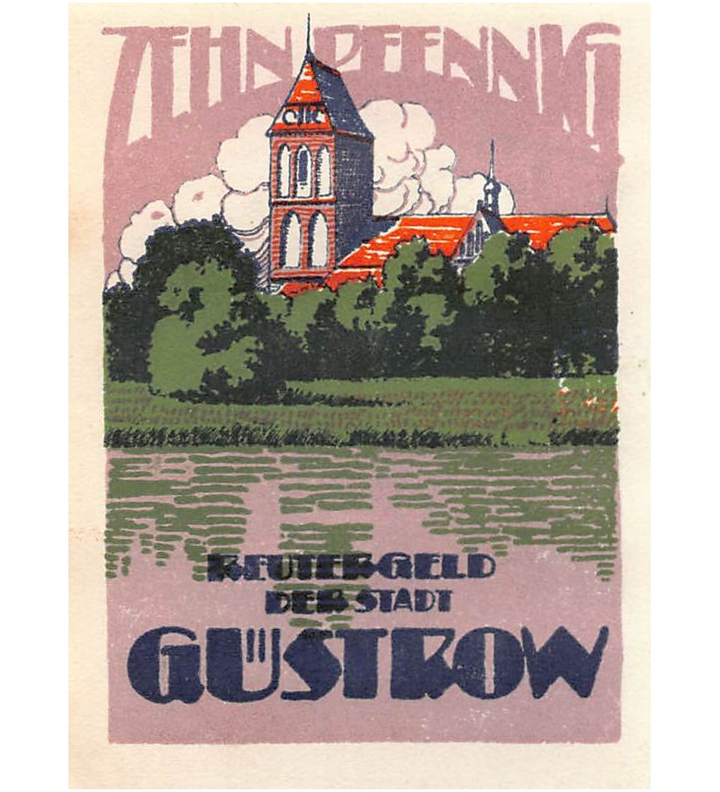 ALLEMAGNE, GÜSTROW - 10 PFENNIG 1922